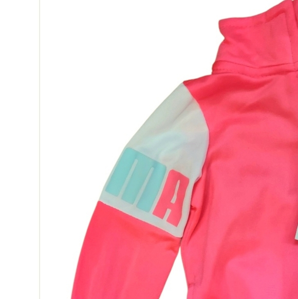 NWT Girl's Puma Minicat 2 Pc Sunset Glow Jogger Tracksuit ~SZ 6/9 Mos - Picture 3 of 5